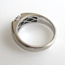 画像をギャラリービューアに読み込む, Mens Vintage 14ct White Gold &amp; Diamond Ring
