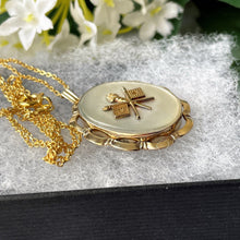Load image into Gallery viewer, Vintage World War 2 American Sweetheart Locket &amp; Chain
