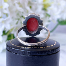 画像をギャラリービューアに読み込む, Art Deco Sterling Silver Coral Ring
