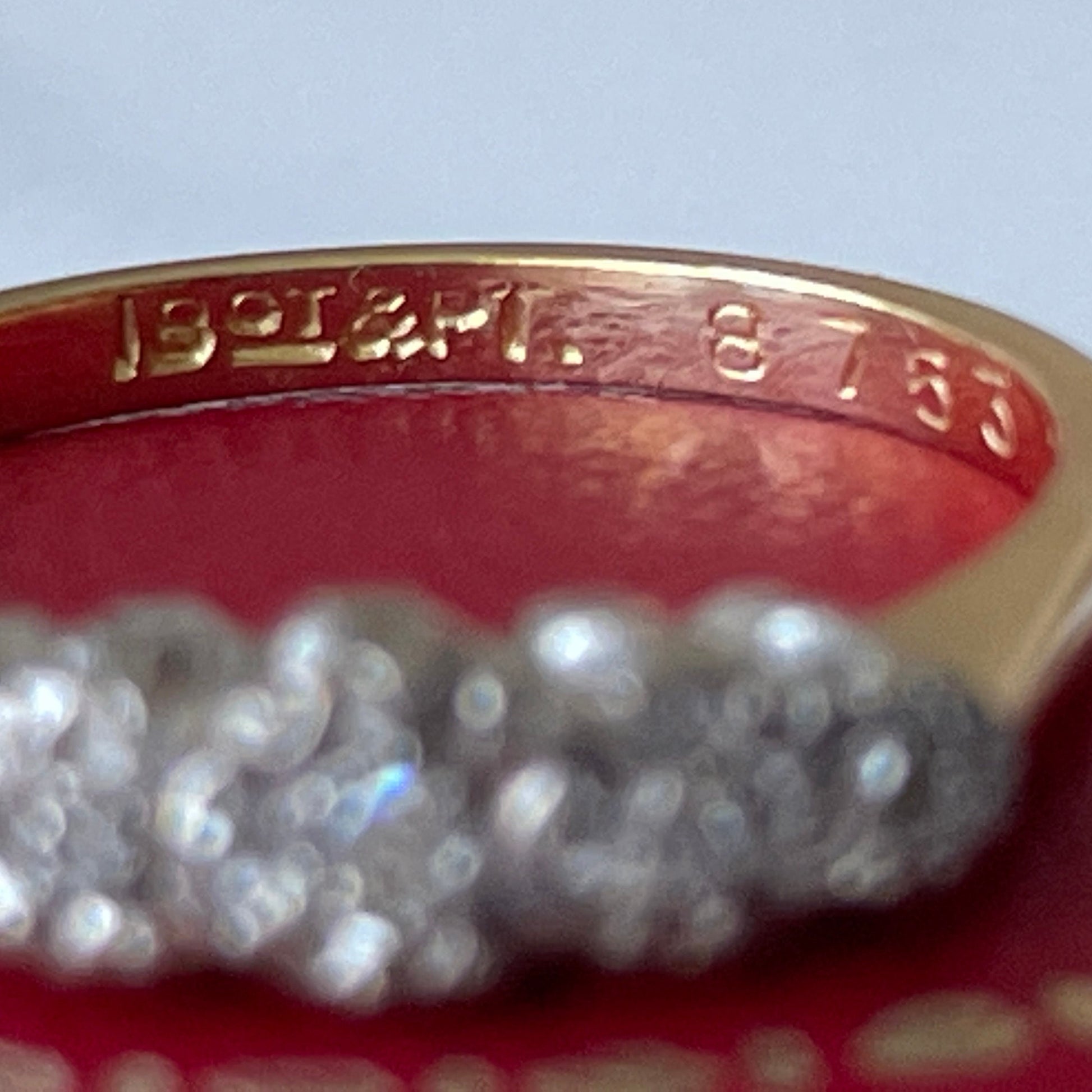 Art Deco 18ct Gold & Platinum Milligrain Set Diamond Ring