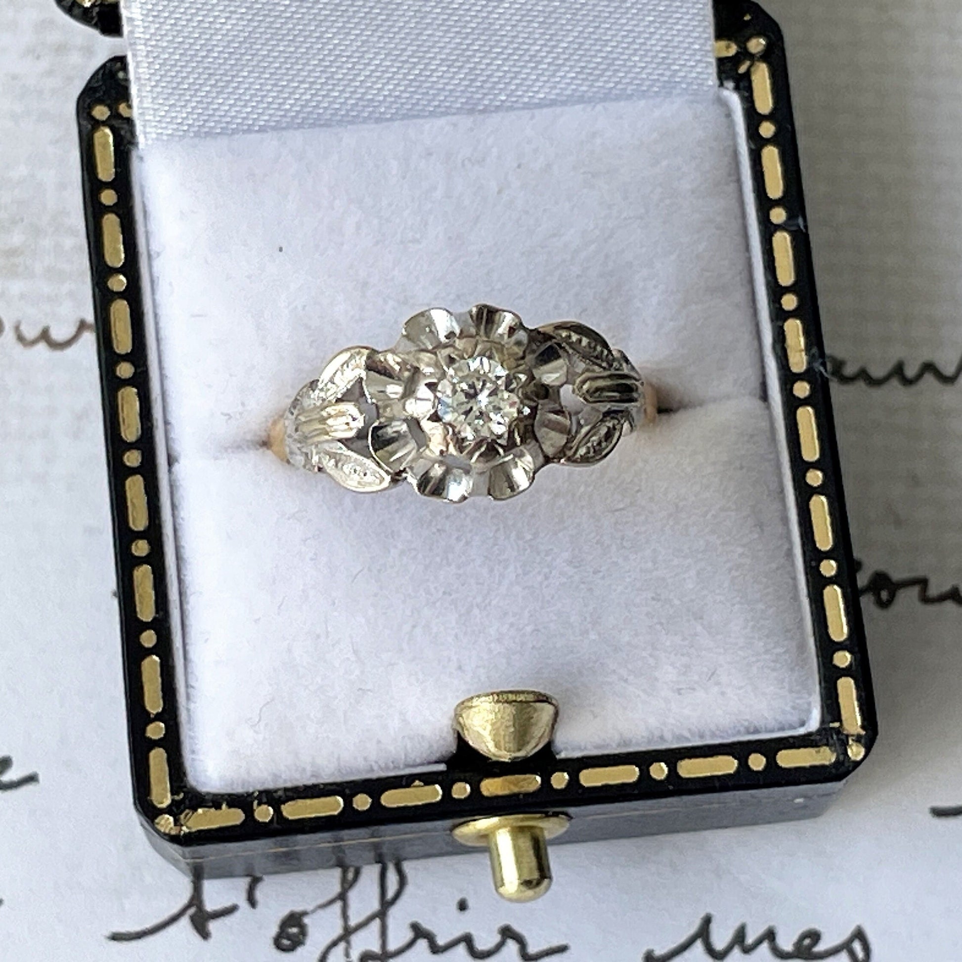 1970s Diamond Solitaire Ring, 18ct Gold, High-Set Statement Mount