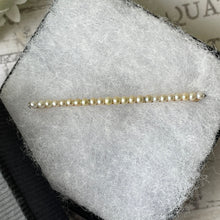 画像をギャラリービューアに読み込む, Antique 15ct Gold Seed Pearl Bar Brooch. Victorian/Edwardian Rose Gold Nappy Style Lapel Pin. Alternative Antique Stock/Tie/Cravat Pin
