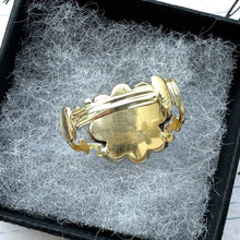 Charger l'image dans la galerie, Georgian 18ct Gold &amp; Black Paste Mourning Ring With Hair Locket Compartment
