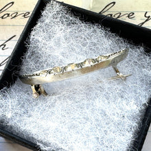 Load image into Gallery viewer, Antique 935 Silver Paste Diamond Crescent Moon Brooch/Lapel/Cravat Pin

