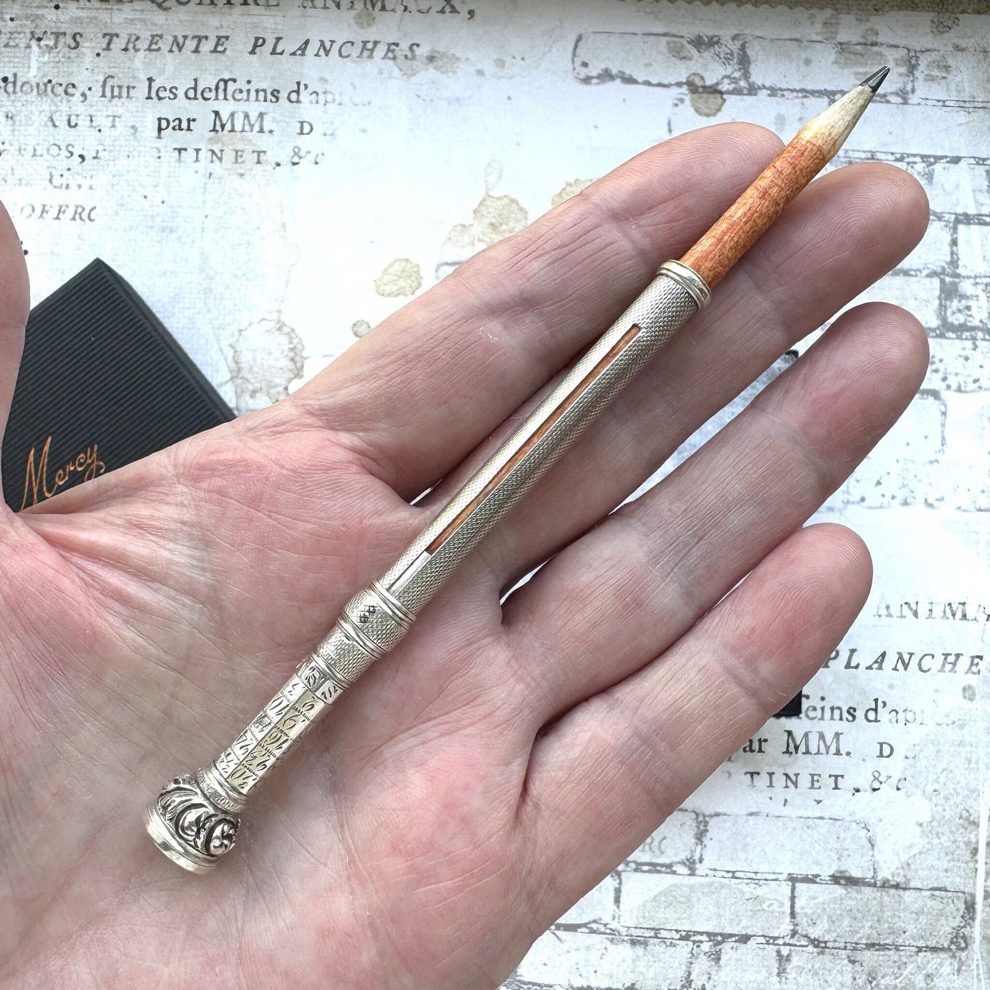 Rare Georgian Silver Perpetual Calendar & Propelling Pencil With Carnelian Seal. Antique Sterling Silver Combination Telescopic Pencil c1825