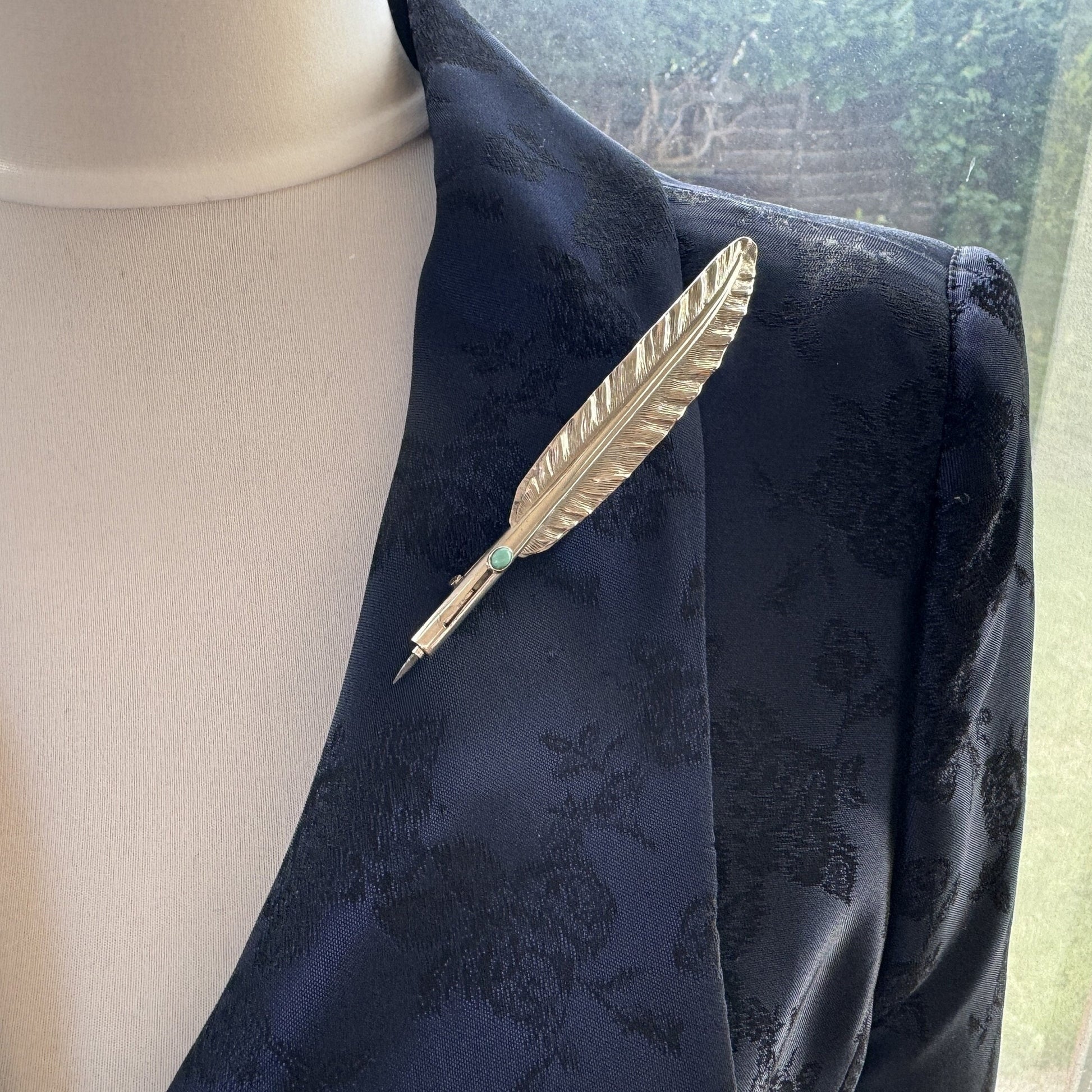 Victorian Silver Quill Pen Novelty Mechanical Pencil Brooch, Sampson & Mordan. Very Rare Antique Figural Sterling Silver Propelling Pencil