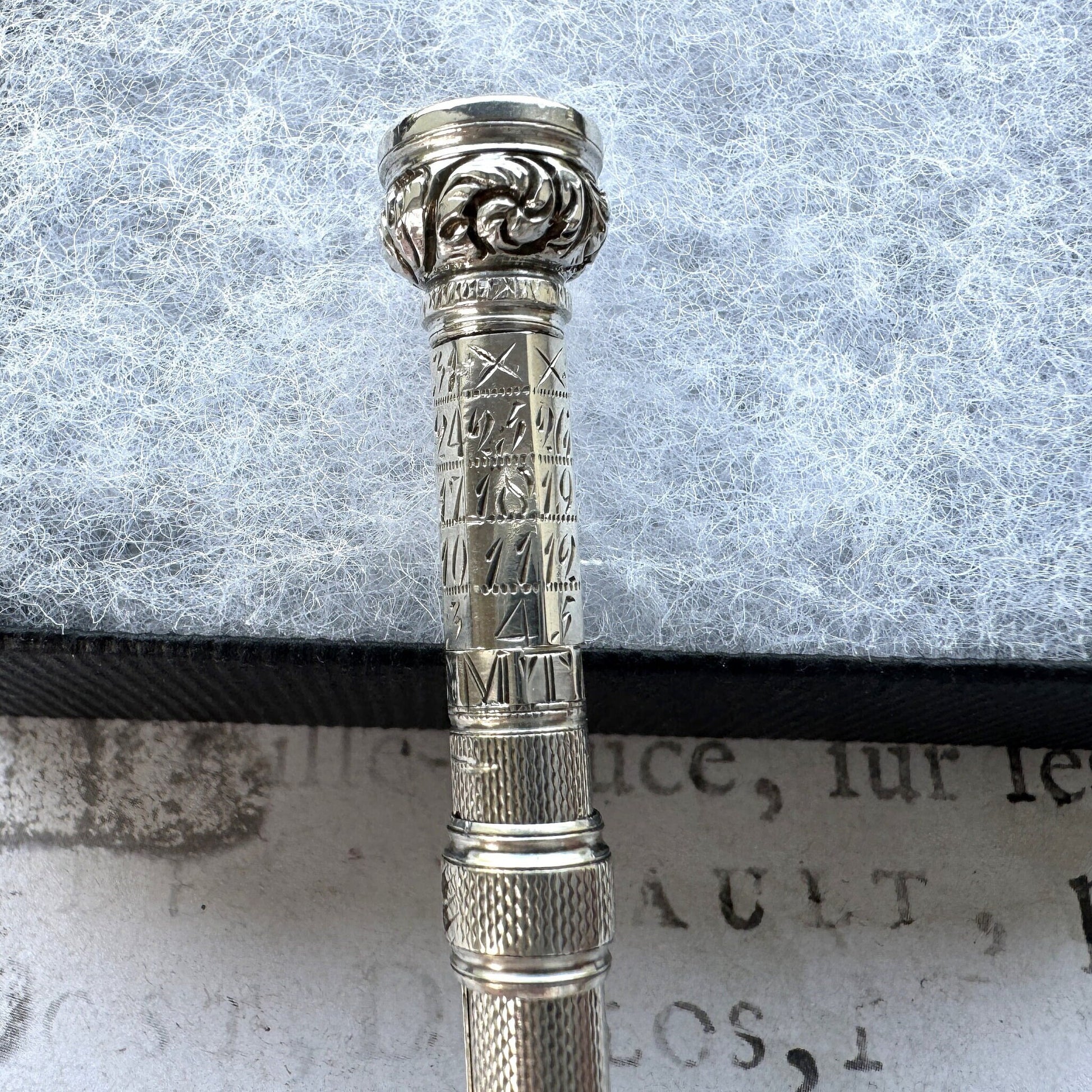 Rare Georgian Silver Perpetual Calendar & Propelling Pencil With Carnelian Seal. Antique Sterling Silver Combination Telescopic Pencil c1825