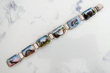 Lade das Bild in den Galerie-Viewer, 1940&#39;s South Africa Silver Enamel Souvenir Bracelet. - MercyMadge
