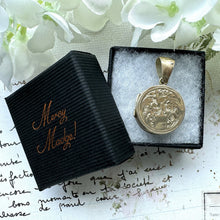 Charger l&#39;image dans la galerie, Antique Victorian 9ct Gold Heart &amp; Keyhole Engraved Locket Pendant. 2-Sided Deep Keepsake and Photo Locket. Sweetheart Love Token Locket
