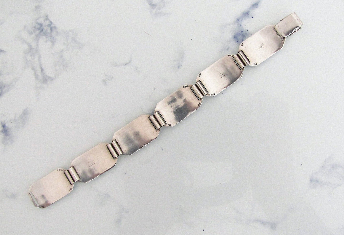 1940's South Africa Silver Enamel Souvenir Bracelet. - MercyMadge