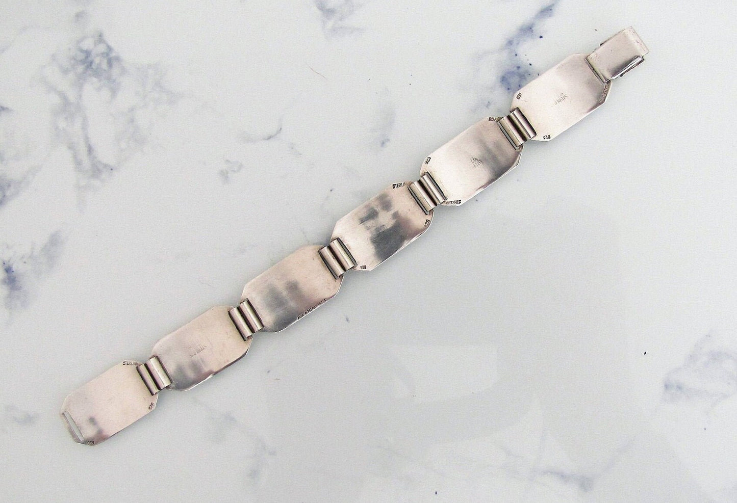 1940's South Africa Silver Enamel Souvenir Bracelet. - MercyMadge