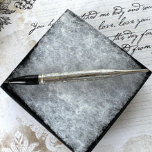 Cargar imagen en el visor de la galería, Antique Edwardian Silver Mechanical Pencil &amp; Letter Opener Combo. Lady&#39;s Forget-Me-Not Engraved Silver Propelling Pencil, Francis Webb, 1915
