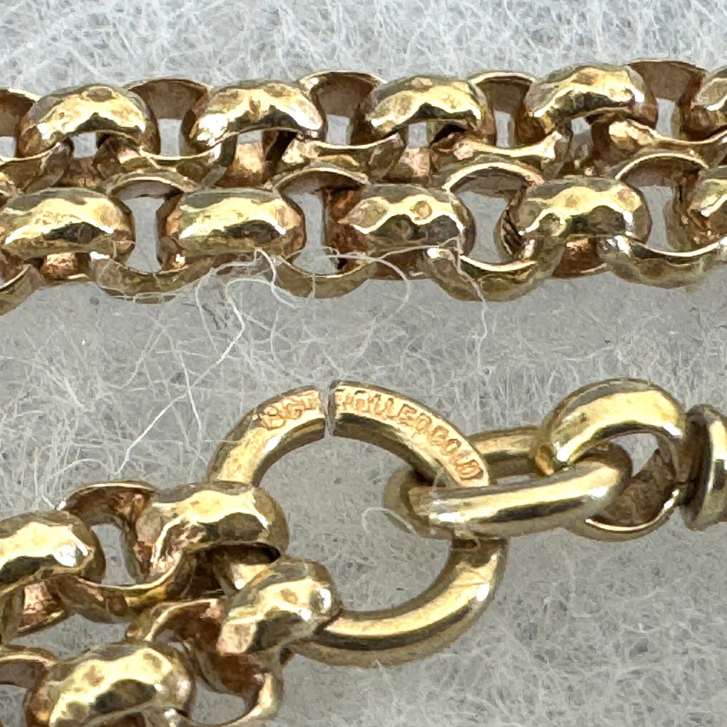 Antique Victorian 18ct Rolled Gold Long Guard Chain. 58" Long 18K Gold Filled Faceted Belcher Chain. Rope Length Sautoir Muff Chain Necklace