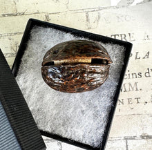 Carica l&#39;immagine nel visualizzatore di Gallery, Antique Sterling Silver Thimble Inside A Walnut Shell Etui Case
