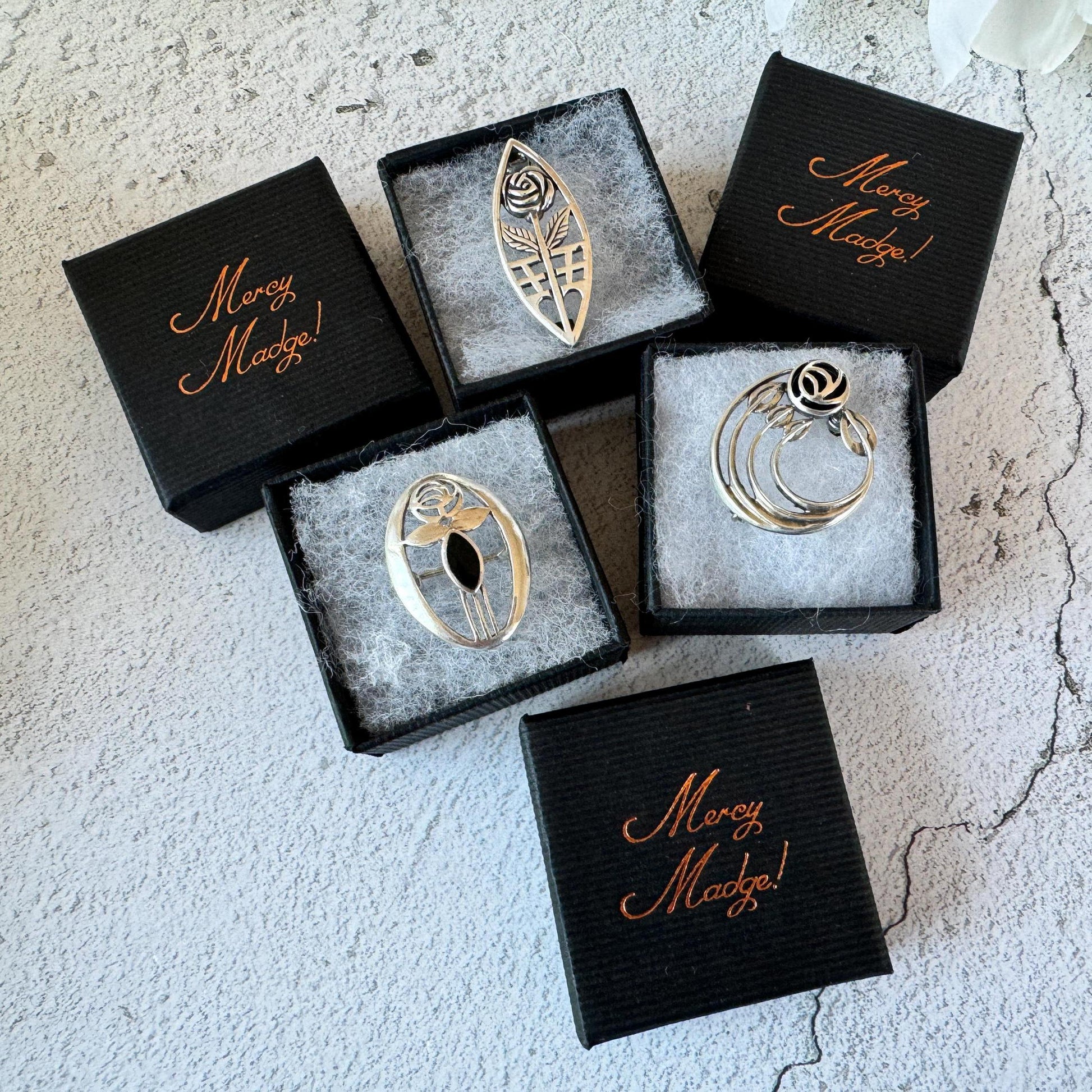 Collection of 3 Vintage Sterling Silver Celtic Brooches/Lapel Pins