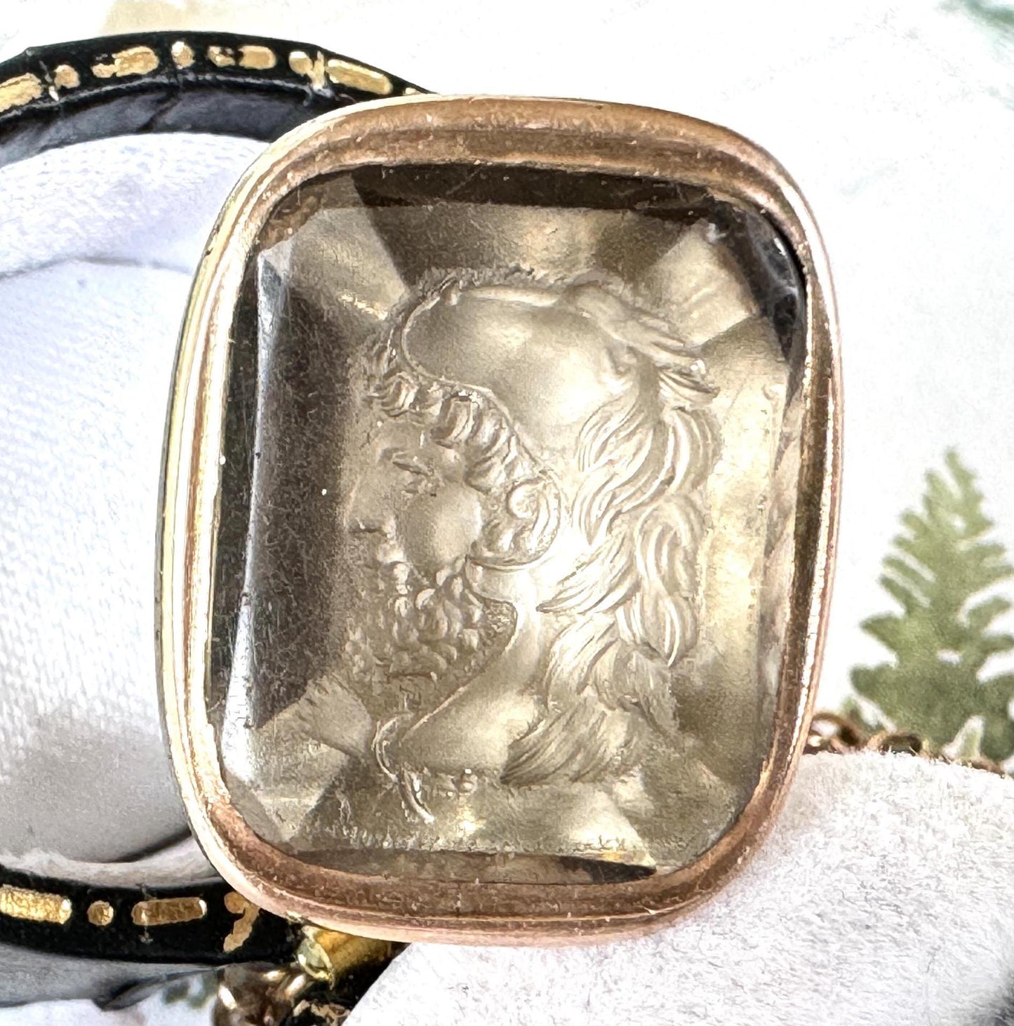 Antique 18ct Gold Superb Citrine Roman Intaglio Seal Fob Of Mars
