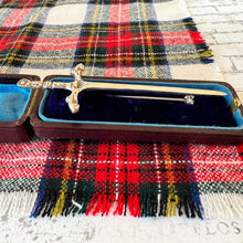 Load image into Gallery viewer, Vintage Scottish Silver &#39;Sword of State&#39; Kilt Pin, Robert Allison Edinburgh 1968. Ornate Ceremonial Sterling Silver Sword Brooch/Lapel Pin
