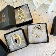 Charger l&#39;image dans la galerie, Collection of Vintage Sterling Silver Celtic Brooches. Rennie Mackintosh Glasgow Rose Lapel/Cravat/Stock Pins. 3 Art Nouveau Style Brooches
