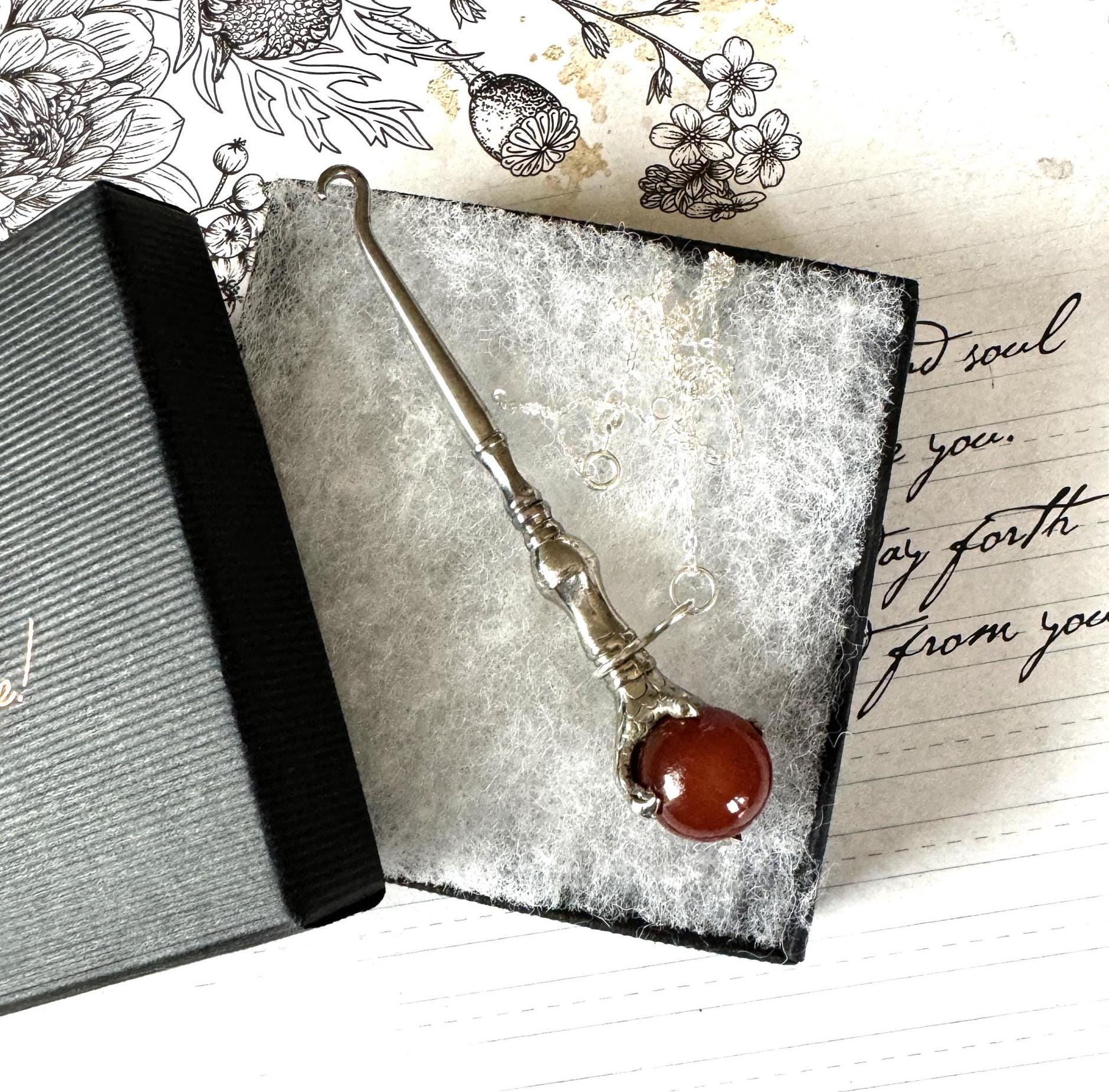Victorian Scottish Carnelian Glove Button Hook