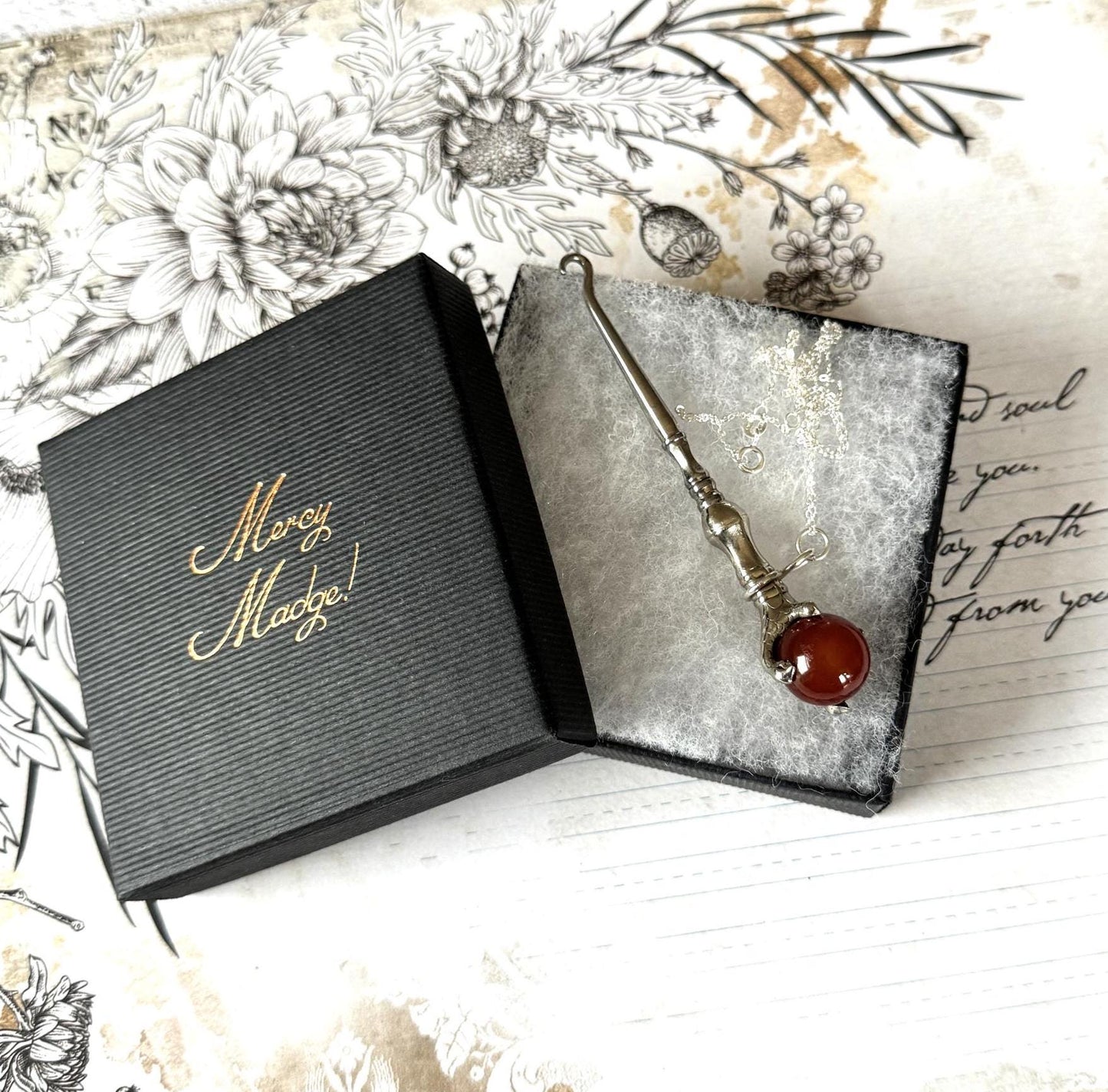 Victorian Scottish Carnelian Glove Button Hook