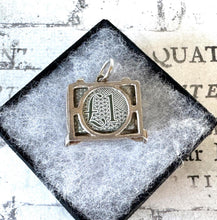 Load image into Gallery viewer, Vintage 1960s Sterling Silver Mad Money Charm Pendant - Opens to Reveal A Pound Note. Small Silver Pendant/Mechanical Charm, Optional Chain
