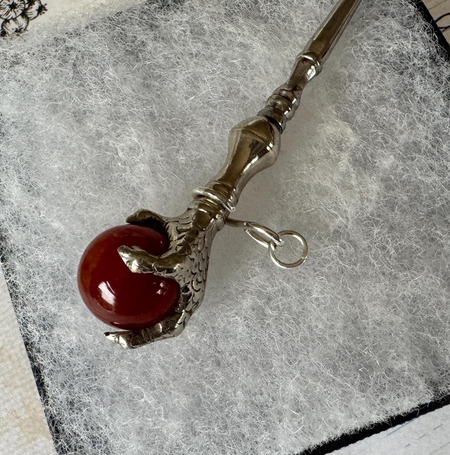 Victorian Scottish Carnelian Glove Button Hook