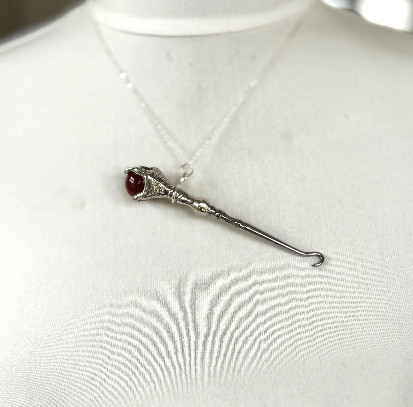 Victorian Scottish Carnelian Glove Button Hook