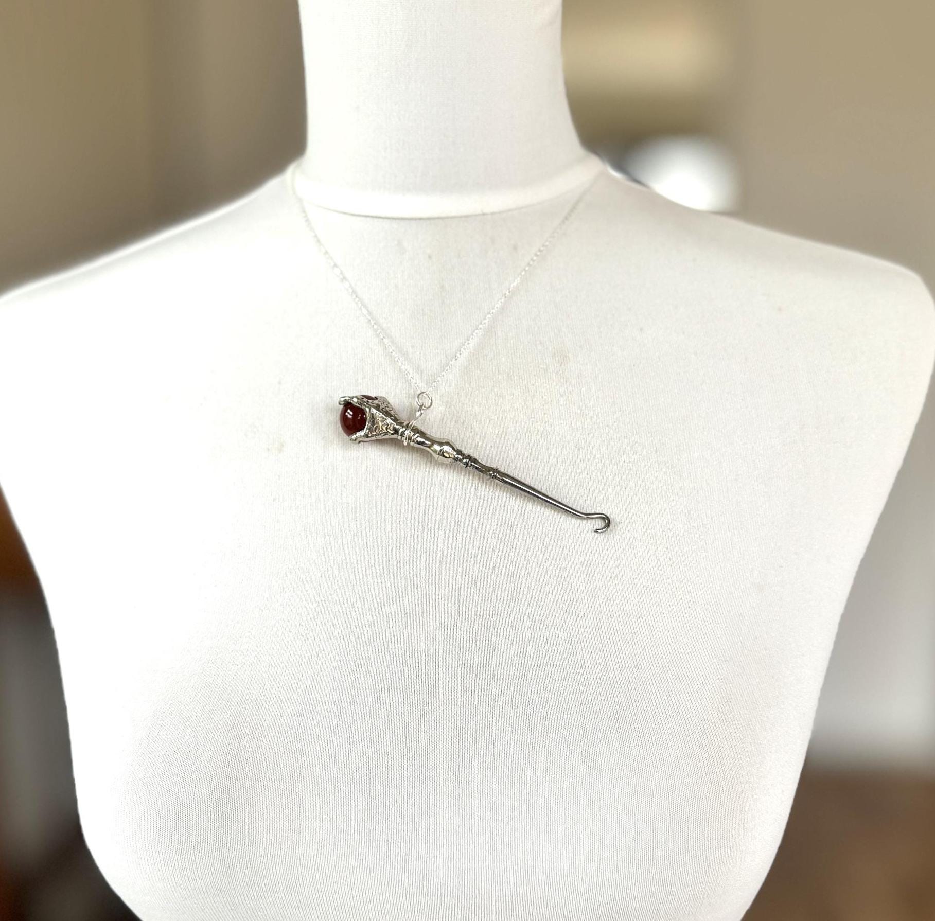 Victorian Scottish Carnelian Glove Button Hook