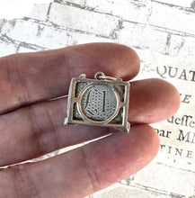 Load image into Gallery viewer, Vintage 1960s Sterling Silver Mad Money Charm Pendant - Opens to Reveal A Pound Note. Small Silver Pendant/Mechanical Charm, Optional Chain
