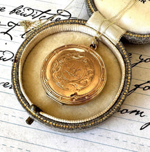 Load image into Gallery viewer, Edwardian Engraved Acanthus Round Locket With Optional Gold Chain, Chester 1913
