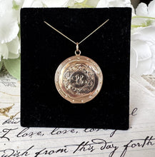 Load image into Gallery viewer, Edwardian Engraved Acanthus Round Locket With Optional Gold Chain, Chester 1913
