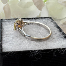 Cargar imagen en el visor de la galería, Vintage 2.0ct Rainbow Opal &amp; CZ Crystal Sterling Silver Solitaire Ring, Size N / 6-3/4
