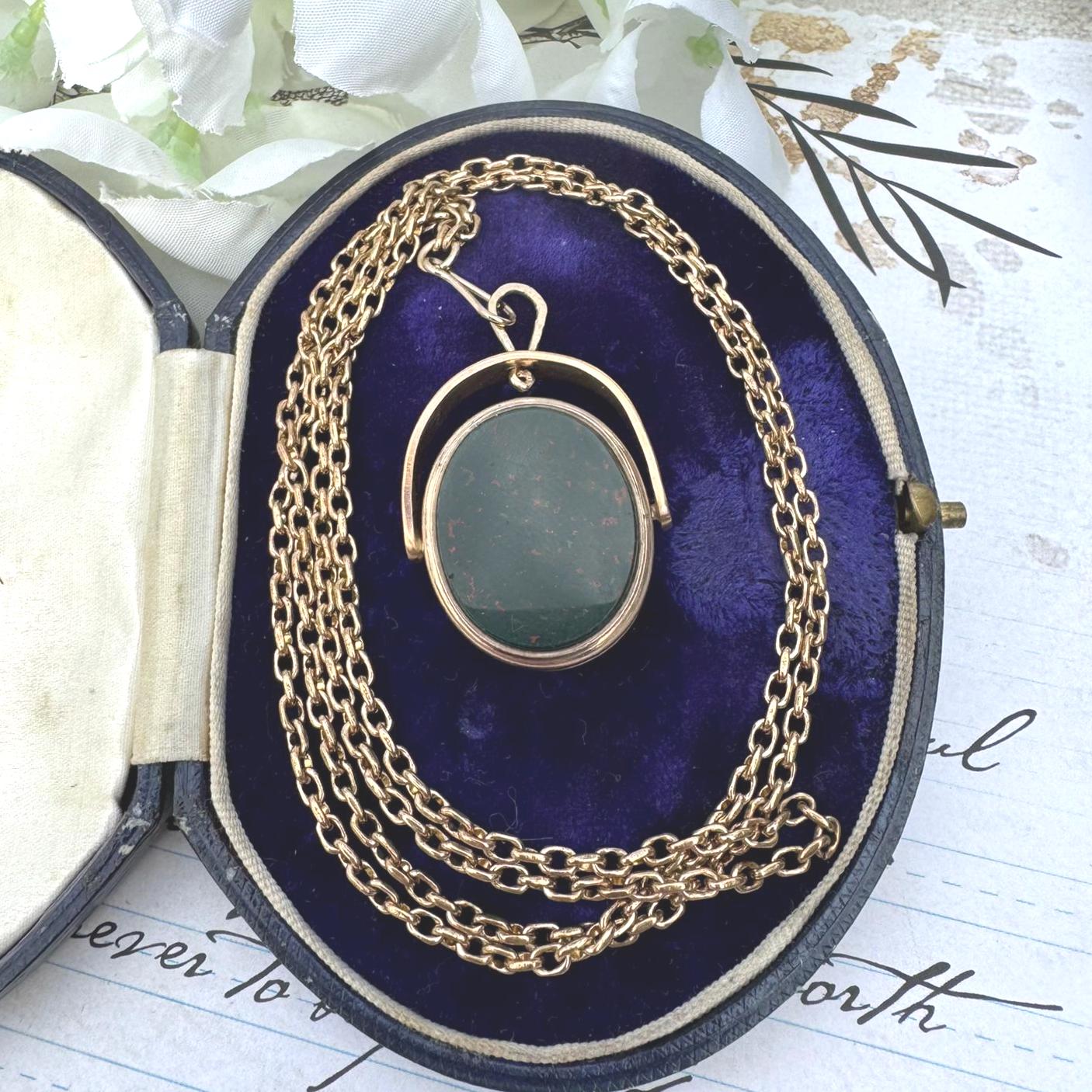 Victorian Scottish Agate Rolled Gold Spinner Fob Locket Pendant With Photo  26