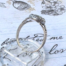 Load image into Gallery viewer, Antique Georgian 9ct Gold Paste Diamond &amp; Emerald Cluster Ring, Size UK O, USA 7-1/4

