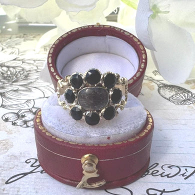 Antique Georgian 18ct Gold Locket Mourning Ring