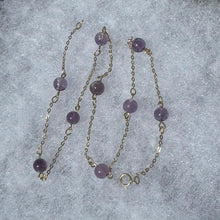 Load image into Gallery viewer, Antique Art Deco 14ct Rolled Gold Amethyst Station Necklace
