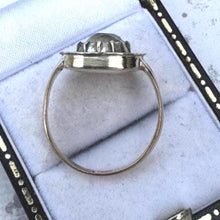 画像をギャラリービューアに読み込む, Antique Georgian Black-Dot Paste 15ct Gold Ring. Antique 2ct Solitaire Paste Diamond Ring. Cushion Cut Strass Paste Ring, Size K-1/2, 6-1/2
