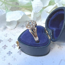 Charger l&#39;image dans la galerie, Antique Victorian 15ct Gold Rose-Cut Diamond &amp; Pearl Octagonal Shaped Ring. Old Cut Diamond and Seed Pearl Halo Ring, UK Size O, US 8

