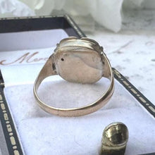 画像をギャラリービューアに読み込む, Antique Georgian Black-Dot Paste 15ct Gold Ring. Antique 2ct Solitaire Paste Diamond Ring. Cushion Cut Strass Paste Ring, Size K-1/2, 6-1/2
