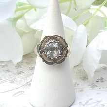 画像をギャラリービューアに読み込む, Antique Georgian Black-Dot Paste 15ct Gold Ring. Antique 2ct Solitaire Paste Diamond Ring. Cushion Cut Strass Paste Ring, Size K-1/2, 6-1/2

