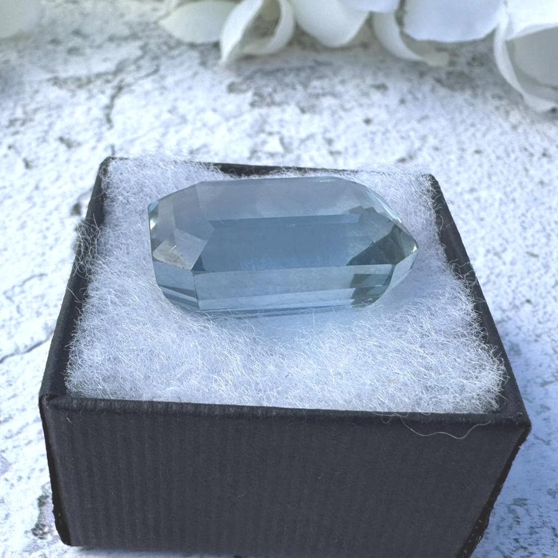 Exceptional 72.92ct London Blue Topaz, Emerald Cut Large Loose Gemstone, Vintage 1970s