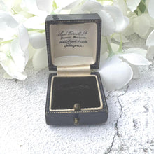 画像をギャラリービューアに読み込む, Antique Blue Leather Ring Box, Scottish Retailers Saul Bercott, Diamond Merchants Glasgow. Engagement Ring Box. Display/Gift Jewellery Box
