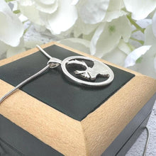 Load image into Gallery viewer, Vintage Sterling Silver Stag Pendant Necklace: Open-Work Caribou Design
