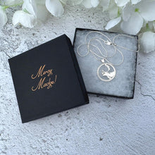 Load image into Gallery viewer, Vintage Sterling Silver Stag Pendant Necklace: Open-Work Caribou Design
