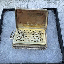 画像をギャラリービューアに読み込む, Superb Antique Georgian Sterling Silver Vinaigrette Pendant, John Bettridge Dated 1823. Alternative Antique Silver Keepsake Locket Pendant
