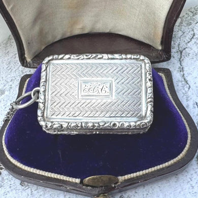 Superb Antique Georgian Sterling Silver Vinaigrette Pendant, John Bettridge Dated 1823. Alternative Antique Silver Keepsake Locket Pendant