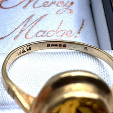 Charger l&#39;image dans la galerie, Vintage 9ct Gold Citrine Solitaire Ring
