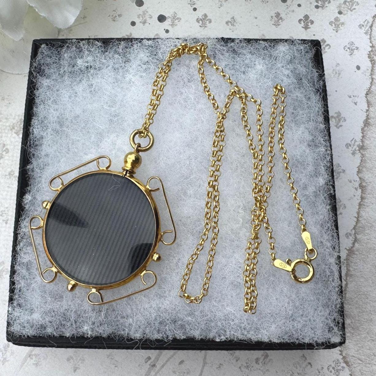 Antique Edwardian Rolled Gold Breloque Picture Pendant With Period Photo