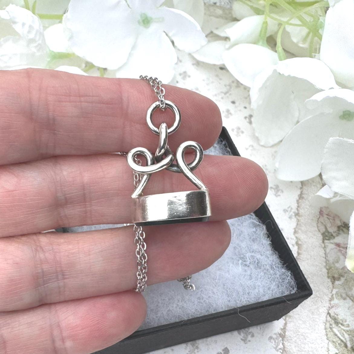 Antique Georgian Silver Eternity Knot Seal Fob Pendant