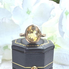 Charger l&#39;image dans la galerie, Vintage 9ct Gold Citrine Solitaire Ring
